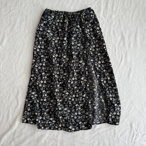 Floral Midi Skirt with Side Slit - Picture 4 of 4
